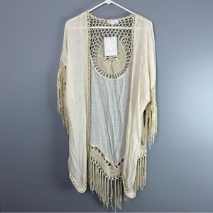 Rebellion Cream Fringe Cardigan